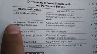 DIFF BETWEEN MERISTEMATIC AND PERMANENT TISSUE animaltissue planttissue meristem [upl. by Igenia523]