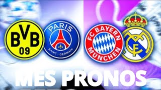 PRONOS DEMI FINALE LIGUES DES CHAMPIONS BAYERNREAL MADRID amp DORTMUNDPSG [upl. by Assele529]