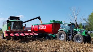 TREBBIATURA MAIS DEUTZ FAHR 6060 HTS  TTV 6185  CLAAS AXOS 340  LANDINI REX 100GT  85GT [upl. by Luehrmann]