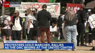 LIVE DNC protesters gather in Union Park [upl. by Bixler]