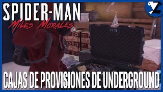 SpiderMan Miles Morales Cajas de Provisiones de Underground  Trofeo Rescatador Recuperador [upl. by Osana]