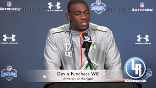 The Combine Report 2015 NFL Scouting Combine Devin Funchess Interview [upl. by Uba]