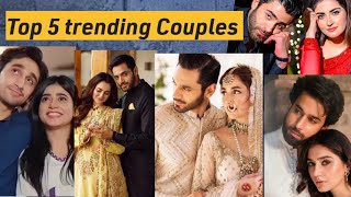 Top Trending Couples On Drama Secreen haniaamir danishtaimor wahaj Ali yumnazaidi [upl. by Batish553]