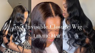 Luvme Hair 5x5 InvisibleHD Closure Wig [upl. by Nosduj]