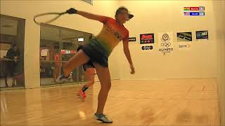 2017 Racquetball Junior World Championships  Girls 18 Singles  Barrios BOL vs Scott USA [upl. by Harutak]