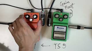 Boss DS1  Ibanez TS9 Pedal Stacking with Strat no talking [upl. by Feeney]