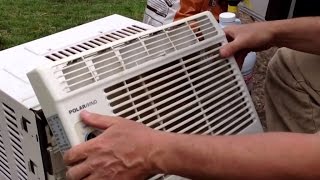 How To Clean A Window Air Conditioner Correctly [upl. by Swetiana926]