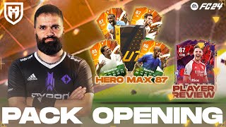 APRO 50 PACKS  HERO MAX 87  RICE 87 TRAILBLAZERS  FC24 PLAYER REVIEW DROP RATE TEST [upl. by Attelocin357]