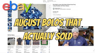 What Sold On Ebay August 2024 Reselling Business [upl. by Anbul]