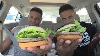 Eating McDonalds New Signature Crafted Hamburgers Hodgetwins [upl. by Anyer927]