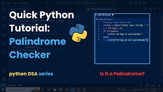 How to Check if a Word is a Palindrome in Python Quick 2Minute Guide [upl. by Ajar]