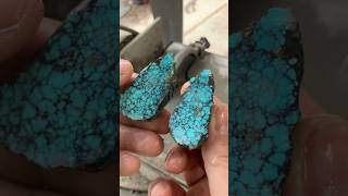 Turquoise 🩵✂️💙🔥💎 lapidary gemstone silversmith [upl. by Akalam]