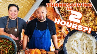 A THANKSGIVING MIRACLE David Chang and Friends Make a FULL Thanksgiving Dinner in 2 hours [upl. by Dnalrag793]