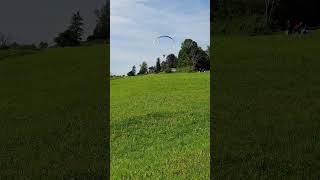 Paraglider lands near Oberwil canton Zug Switzerland [upl. by Aydne]