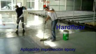 pavimento resina mortero epoxi Hardfloor  instalacion [upl. by Eelyam509]