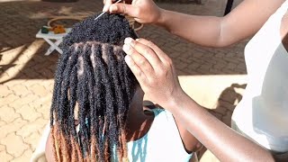 DREADLOCKS Installation ArtificialQUICK n Easy dreadlocks dreadlockextensions locs [upl. by Sej]