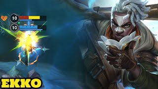 Wild Rift Ekko  Top Ekko Firelight skin Gameplay quotHard Carryquot Rank season 15 [upl. by Anassor]