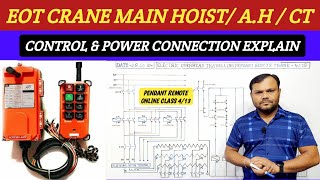 Eot Crane Main Hoist Auxiliary Hoist and CT Panel Control and Power Wiring Explain in Hindi tapan [upl. by Bathilda]