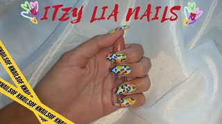 💗ITZY LIA NAILS💗 RECREANDO DISEÑOKNAILSOF [upl. by Stauffer]