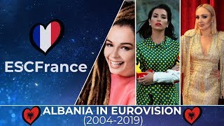 Albania In Eurovision  All Entries 20042019 [upl. by Elvyn]