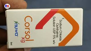 Corsol XG Eye Drops  Sodium Chloride Eye Drops  Corsol XG Eye Drops Uses Benefits Dosage Review [upl. by Acinna687]