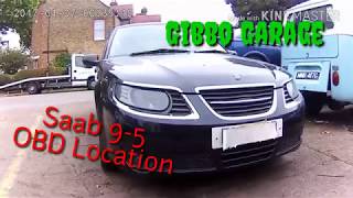 Saab 9  5 OBD Port Location [upl. by Arramahs]