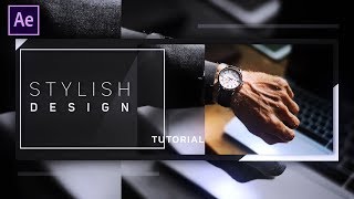 After Effects Tutorial Stylish Slideshow Animation in After Effects [upl. by Hatcher]