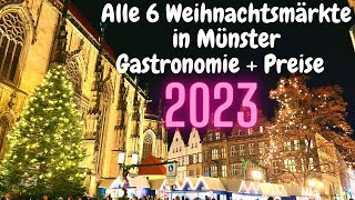 6 Münster Weihnachtsmärkte 2023  Gastronomie  Preise  Weihnachtsmarkt  Aegidii  Rathaus  Vlog [upl. by Hailed339]