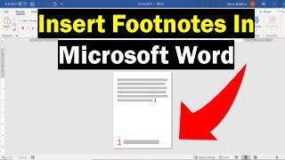 How To Insert Footnotes In Microsoft Word And Endnotes [upl. by Anstice]