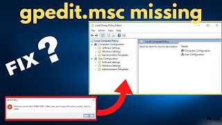 How to Enable Group Policy Editor in Windows 1011  Fix Gpedit Missing [upl. by Noside]