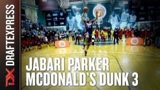 Jabari Parker  2013 McDonalds All American Dunk Contest  Dunk 3 [upl. by Inneg480]