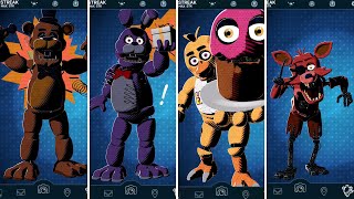 FNAF AR Comic Style Animatronics Jumpscare amp Workshop Animations [upl. by Roana]