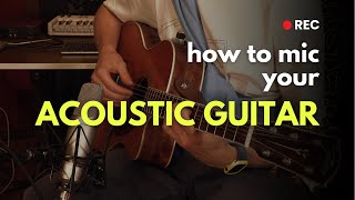 How to mic an ACOUSTIC GUITAR 3 positions for recording JAMTips [upl. by Aekim18]