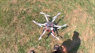 DJI F550 Hexacopter with NAZAGPS first successful flight part 1 [upl. by Henry]