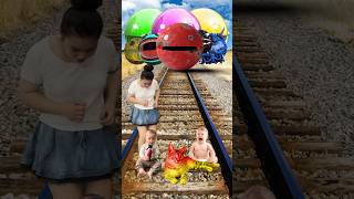 Red amp Yellow Cute cats amp baby vs All colors Pacman angry amp train driver tom… [upl. by Lindsy89]