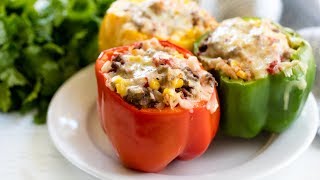 How to Make Easy Stuffed Bell Peppers  The Stay At Home Chef [upl. by Ruyle594]