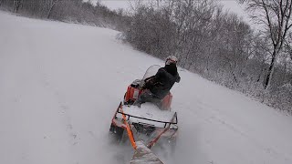 3rd person ATV snow drifting [upl. by Nylisoj]