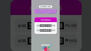 645 655 Live Draw Lotto Result  October 9 2024 Wednesday 9 PM [upl. by Ahseenat]