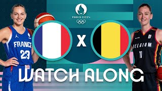 France v Belgium  Womens Olympic Basketball Tournament Paris 2024  Watch Along ⚡🏀 [upl. by Skurnik626]