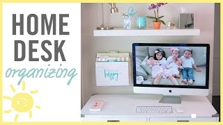 ORGANIZE  Home Desk Makeover [upl. by Shamus]