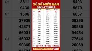 Xổ số miền Nam ngày 6 tháng 8 xsmn [upl. by Mccord]