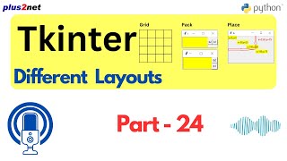 Understanding Layout Management in Python Tkinter  Grid Pack and Place tkinter pythonGUI [upl. by Dranel]