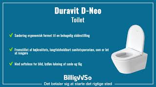 Duravit DNeo væghængt toilet m SoftClose hvid EAN 4063382129161 [upl. by Ada]