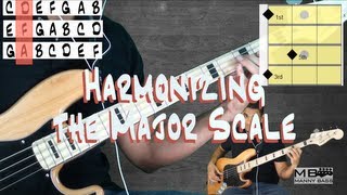 Bass Basic 8 Harmonizing the Major scale [upl. by Ahsetel]