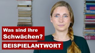 Vorstellungsgespräch Was sind Ihre Schwächen  Beispielantwort [upl. by Si]