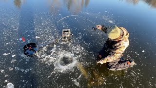 First Ice Fishing Minnesota 2023 [upl. by Maddie]