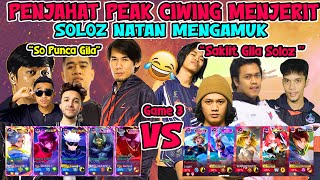 TEAM PENJAHAT MENJERIT MELAWAN NATAN SOLOZ 🤣😂  TEAM SOLOZ VS TEAM XK PENJAHAT GAME 3 [upl. by Noed]