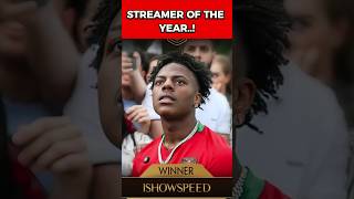 IShowSpeed won STREAMER of The YEAR Award shorts ishowspeed [upl. by Mitman110]