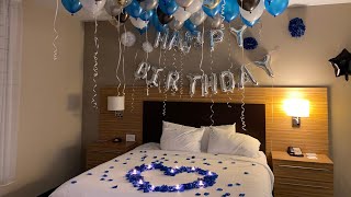 HOTEL ROOM BIRTHDAY DECORATIONS [upl. by Yeclek]