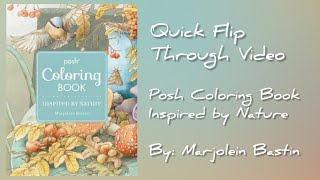 Posh Coloring Book  Inspired by Nature by Marjolein Bastin  Quick Flip Through Video [upl. by Enneiluj]